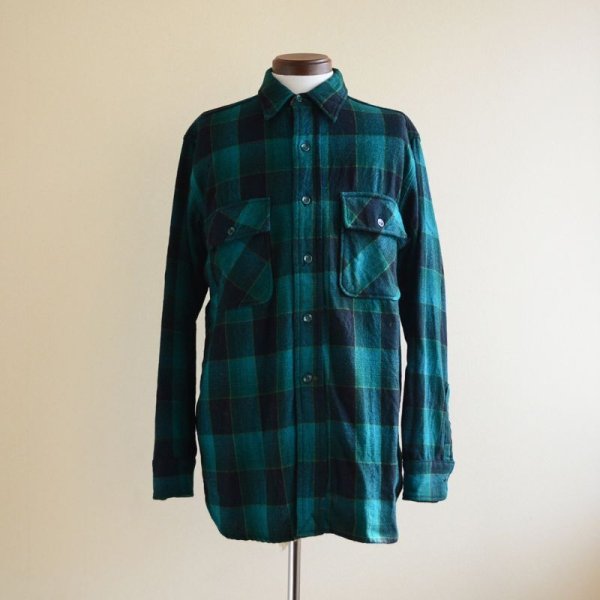 画像1: 1960s Minnesota Woolen マチ付きウールシャツ　 実寸L 
