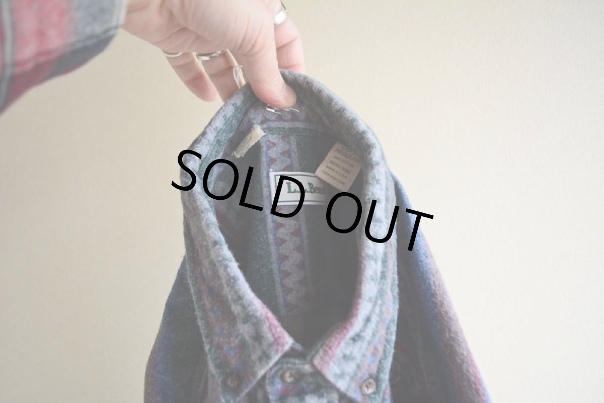 画像5: 1990s L.L.Bean 総柄ネルシャツ　 表記L  (5)