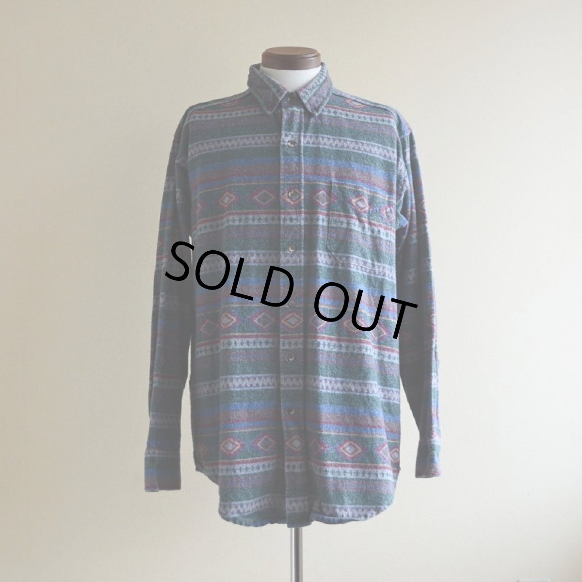 画像1: 1990s L.L.Bean 総柄ネルシャツ　 表記L  (1)