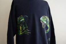 画像9: 1990s HARLEQUIN NATURE GRAPHICS イグアナスウェット　 表記L  (9)