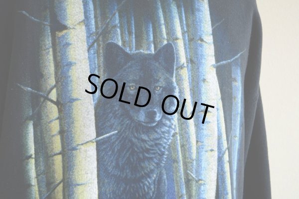 画像7: 1990s WILD WEAR 狼スウェット  表記L