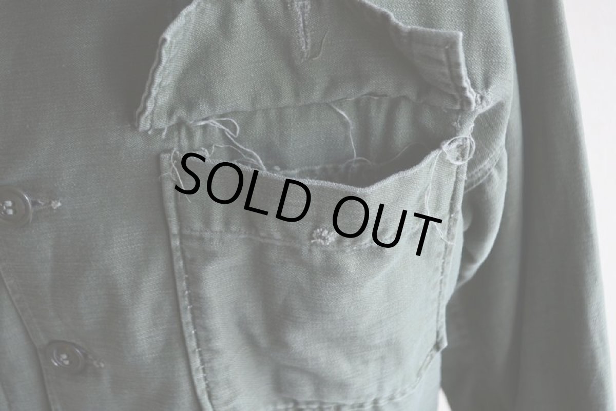 画像8: 1960s US.ARMY ユーティリティシャツ　 OG107 1st　 実寸M  (8)