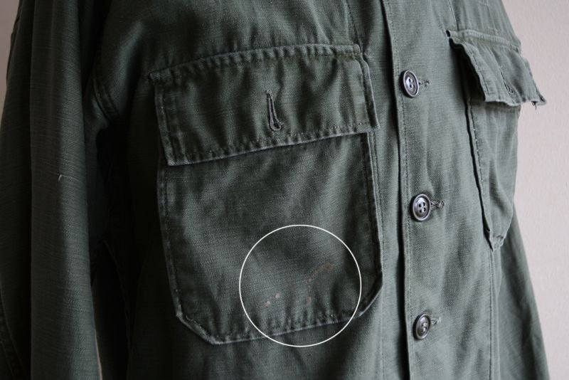 1960s US.ARMY ユーティリティシャツ OG107 1st 実寸M - 古着屋HamburgCafe