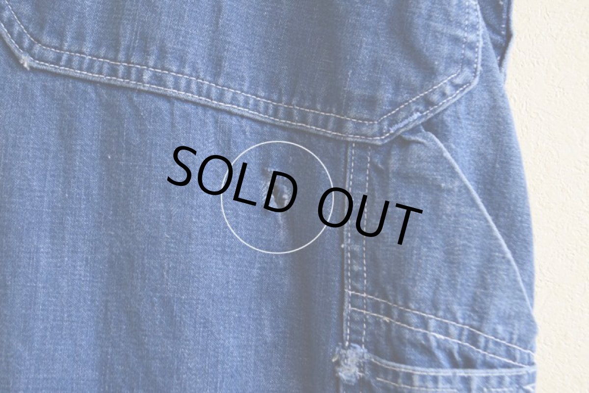 画像15: 1960s HERCULES デニムオーバーオール　 実寸W45(114cm)  (15)