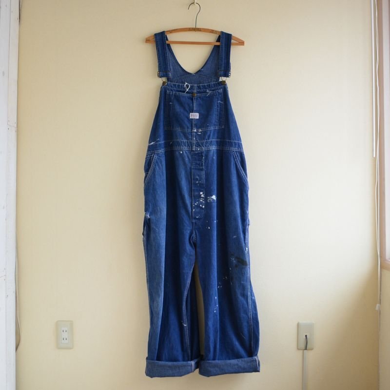 1960s HERCULES デニムオーバーオール 実寸W45(114cm) - 古着屋HamburgCafe