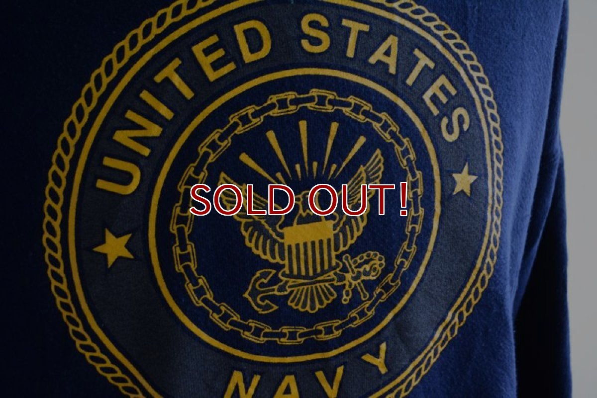 画像9: US.NAVY スウェットパーカー　 MADE IN USA　 表記L  (9)