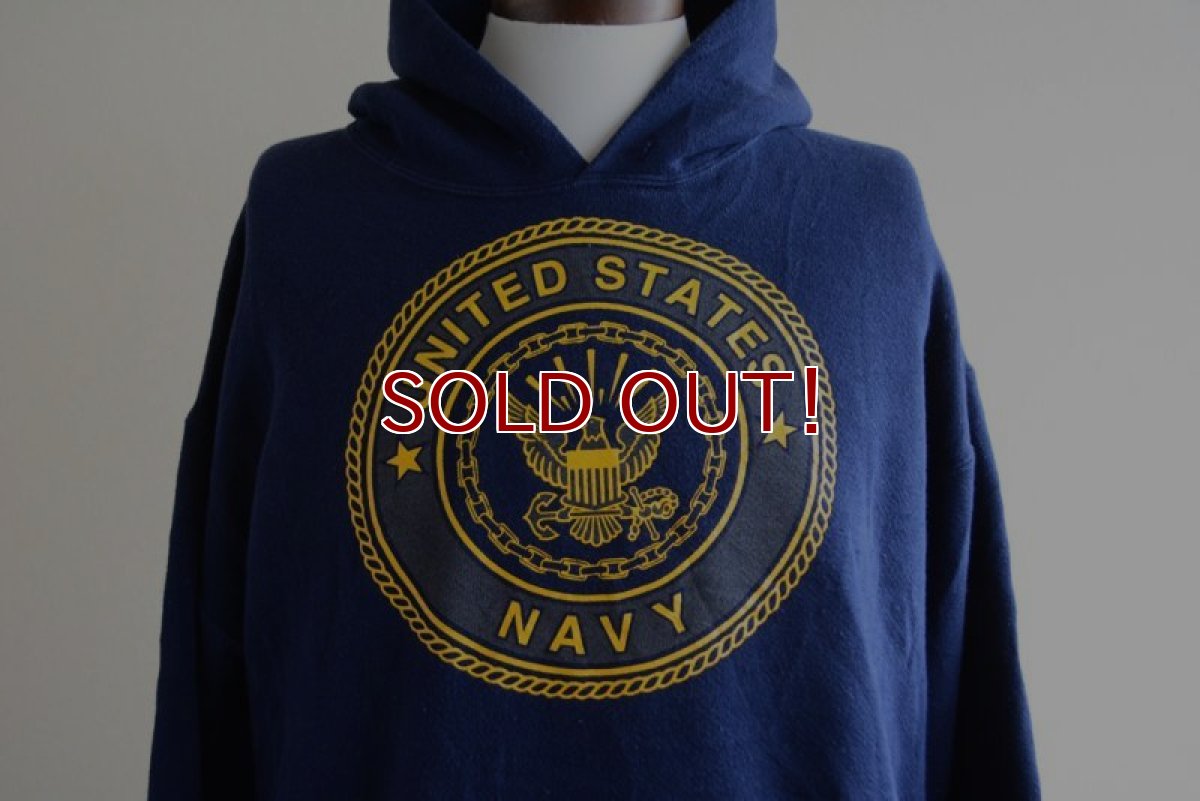画像8: US.NAVY スウェットパーカー　 MADE IN USA　 表記L  (8)