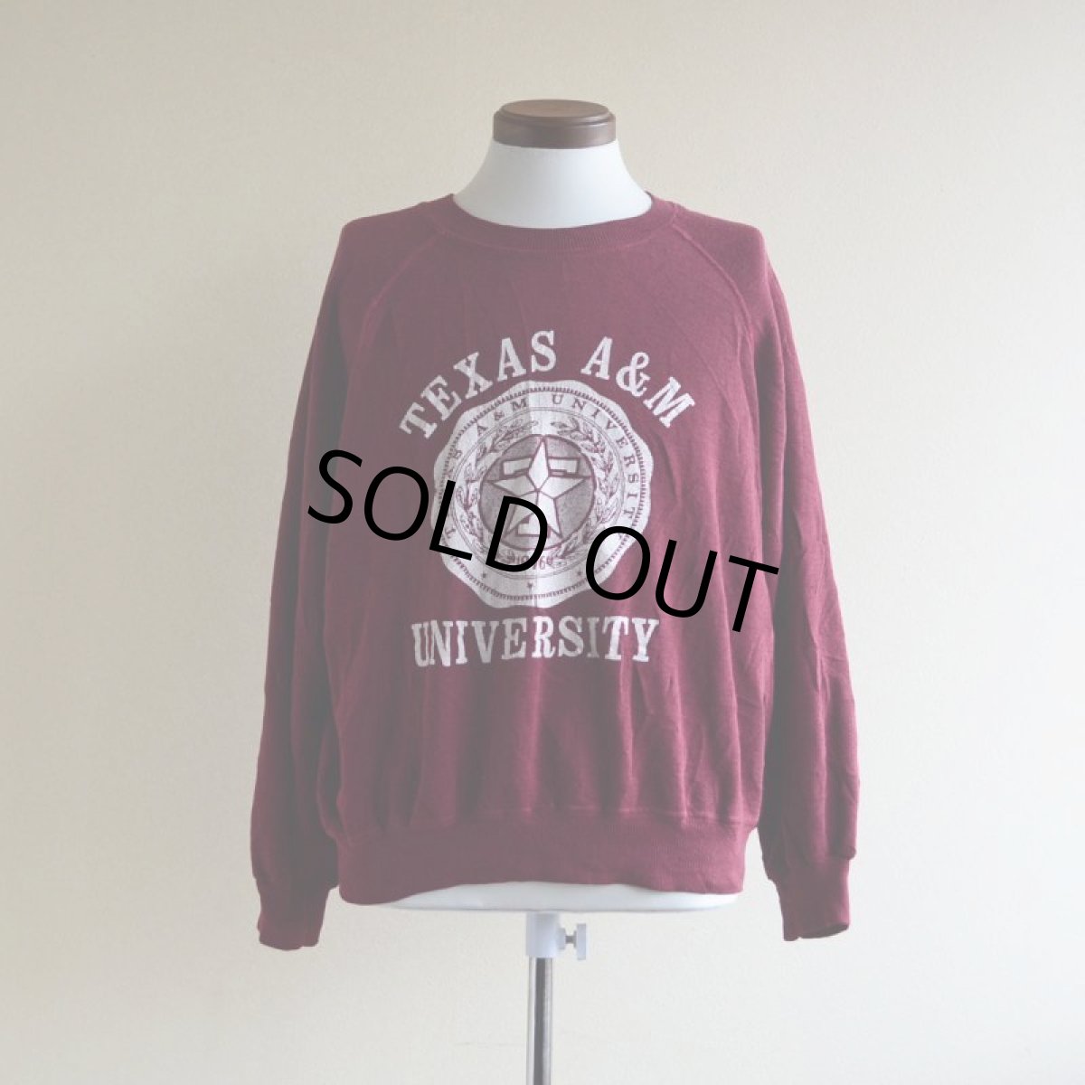 画像1: 1980s TEXAS A&M UNIVERSITY カレッジスウェット　 表記XL  (1)