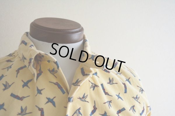 画像7: 1980s ALAN FLUSSER チンスト付きプリントコーデュロイシャツ　 表記M 