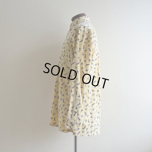 画像4: 1980s ALAN FLUSSER チンスト付きプリントコーデュロイシャツ　 表記M 