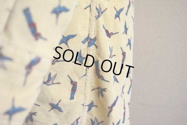 画像13: 1980s ALAN FLUSSER チンスト付きプリントコーデュロイシャツ　 表記M 