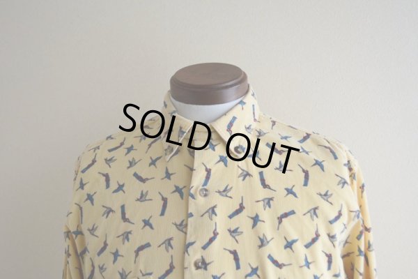 画像6: 1980s ALAN FLUSSER チンスト付きプリントコーデュロイシャツ　 表記M 