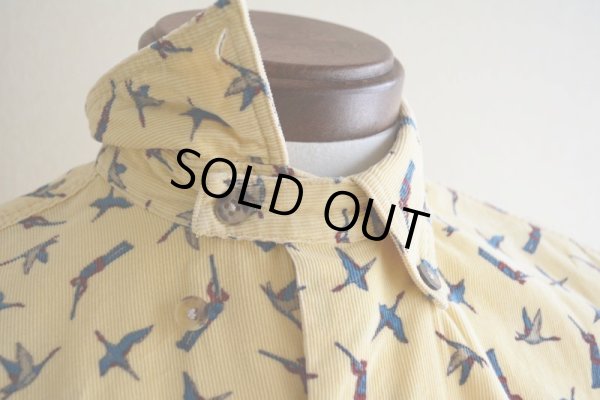 画像8: 1980s ALAN FLUSSER チンスト付きプリントコーデュロイシャツ　 表記M 