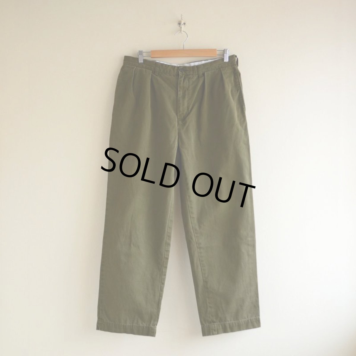 画像1: 1990s Polo by RalphLauren ツータックチノトラウザー　 表記34×30  (1)