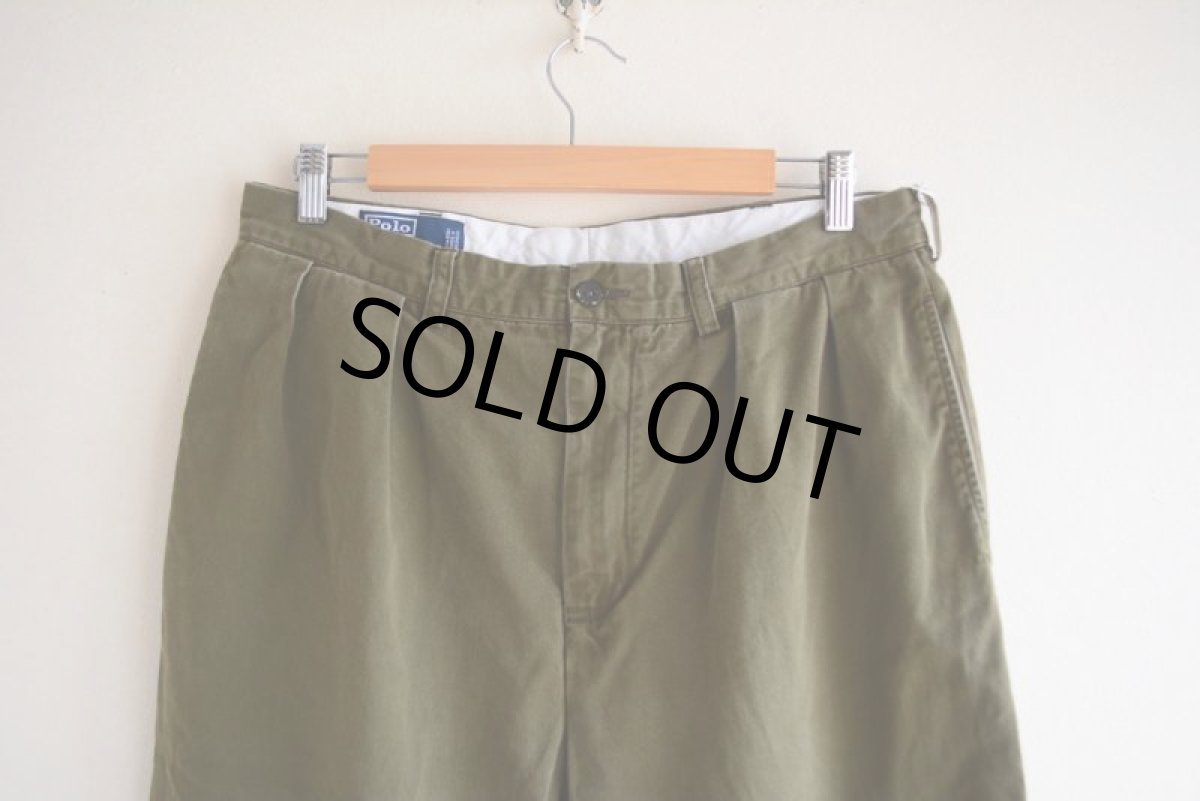 画像5: 1990s Polo by RalphLauren ツータックチノトラウザー　 表記34×30  (5)