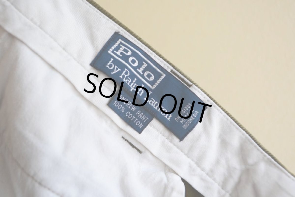 画像4: 1990s Polo by RalphLauren ツータックチノトラウザー　 表記34×30  (4)