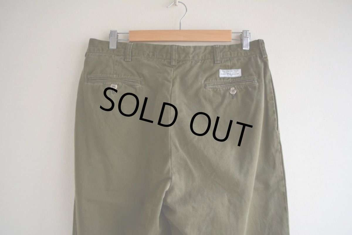 画像10: 1990s Polo by RalphLauren ツータックチノトラウザー　 表記34×30  (10)