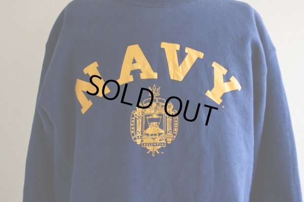 画像8: 1990s The Cotton Exchange US.NAVYロゴ リバースウィーブスウェット  表記L