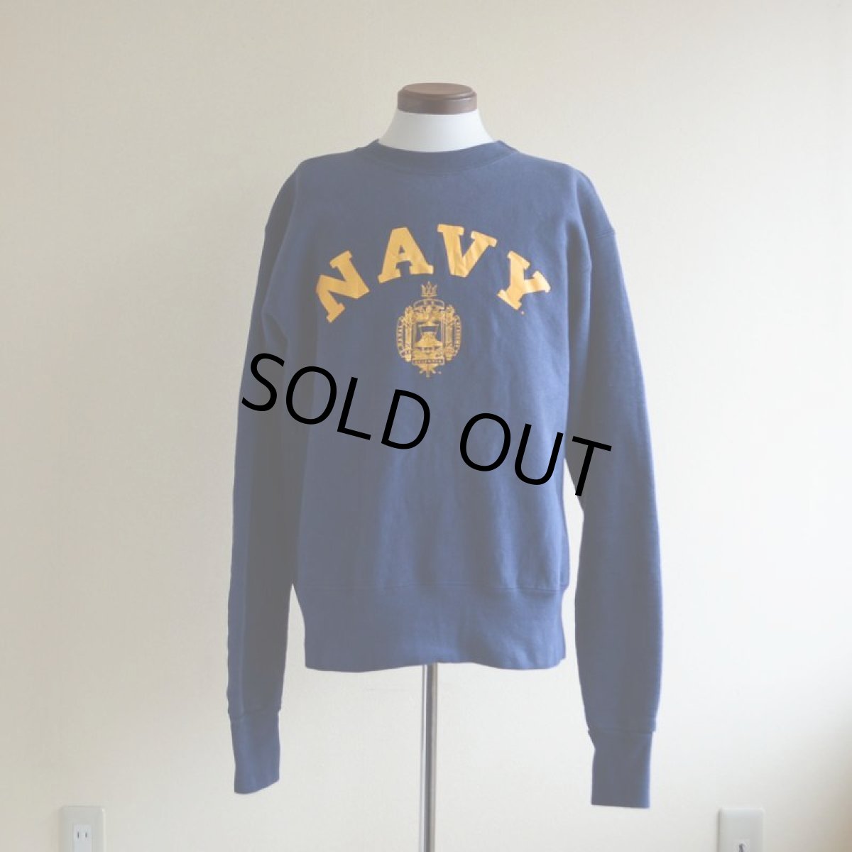 画像1: 1990s The Cotton Exchange US.NAVYロゴ リバースウィーブスウェット　 表記L  (1)