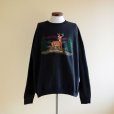 画像1: 1990s シカ刺繍 アニマルプリントスウェット　<br>表記2XL<br> (1)