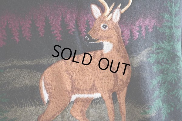 画像8: 1990s シカ刺繍 アニマルプリントスウェット  表記2XL