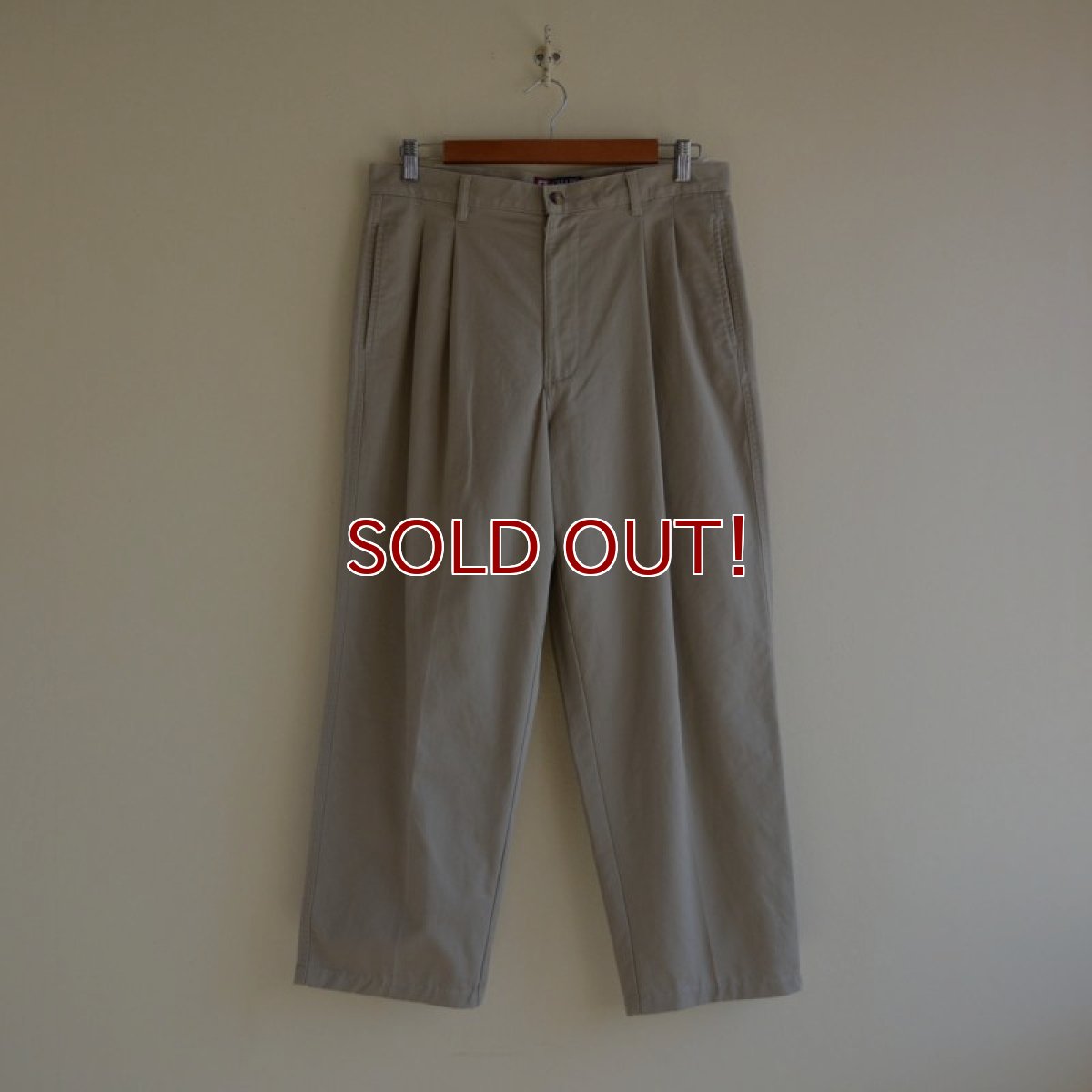 画像1: CHAPS RALPH LAUREN ツータックチノトラウザー　 表記34×30  (1)