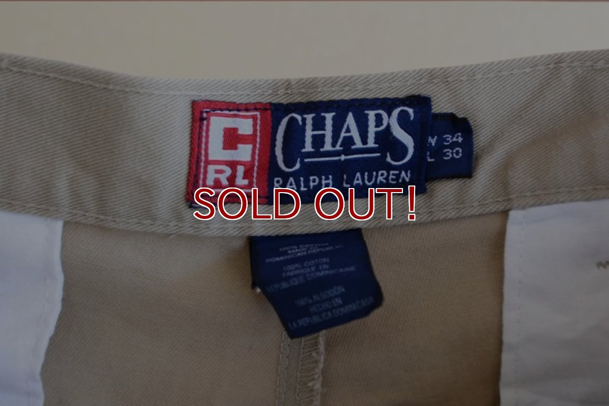 画像4: CHAPS RALPH LAUREN ツータックチノトラウザー　 表記34×30  (4)