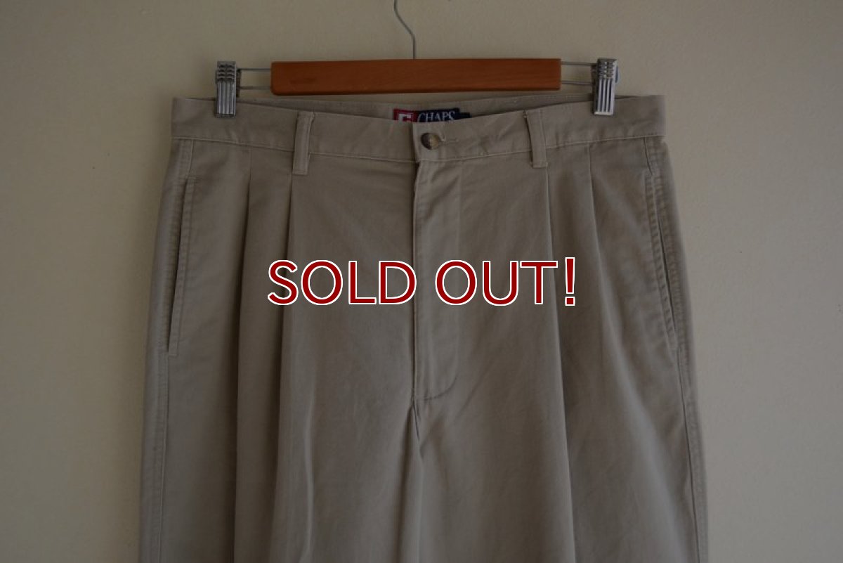 画像5: CHAPS RALPH LAUREN ツータックチノトラウザー　 表記34×30  (5)