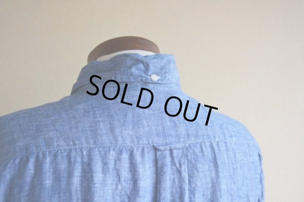 画像12: GITMAN VINTAGE リネンシャンブレーシャツ  表記L