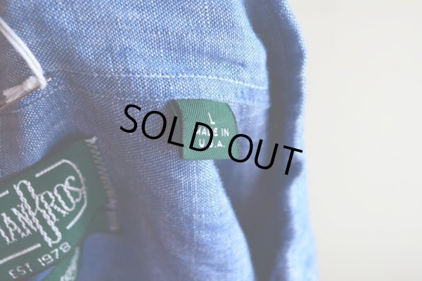 画像13: GITMAN VINTAGE リネンシャンブレーシャツ  表記L