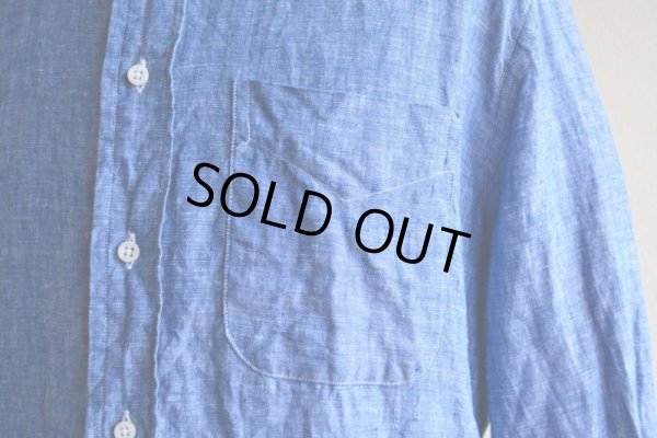 画像8: GITMAN VINTAGE リネンシャンブレーシャツ  表記L