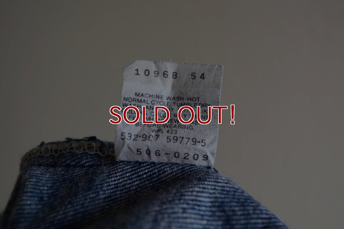 画像7: 1990s Levi's 506-0209 ケミカルデニム　 MADE IN USA　 表記W32 L34  (7)