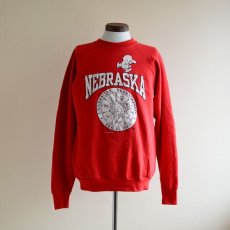 画像1: 1980‐90s NEBRASKA カレッジスウェット　 表記XL  (1)