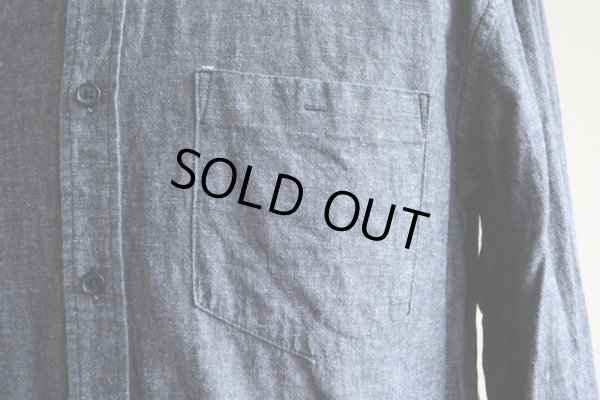 画像8: WELCOME STRANGER ブラックシャンブレー BDシャツ　 COTTON×LINEN　 表記M 