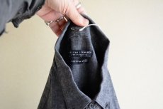 画像5: WELCOME STRANGER ブラックシャンブレー BDシャツ　 COTTON×LINEN　 表記M  (5)