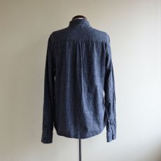 画像3: WELCOME STRANGER ブラックシャンブレー BDシャツ　 COTTON×LINEN　 表記M  (3)