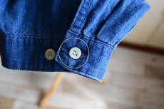 画像13: 1990s GAP インディゴバンドカラーシャツ　 表記L  (13)