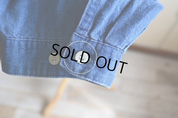 画像13: 1990s GAP インディゴバンドカラーシャツ  表記L