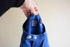 画像5: 1990s GAP インディゴバンドカラーシャツ　 表記L  (5)