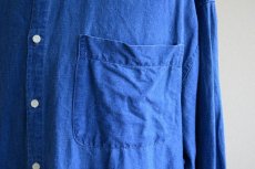 画像10: 1990s GAP インディゴバンドカラーシャツ　 表記L  (10)