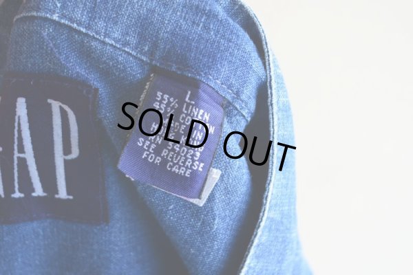 画像6: 1990s GAP インディゴバンドカラーシャツ  表記L