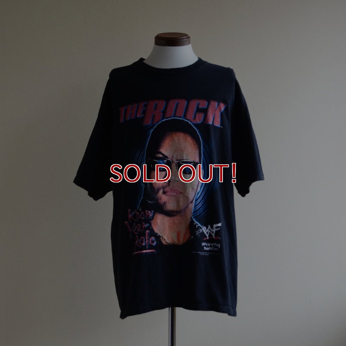画像1: 2000s WWF THE ROCK プロレスTシャツ　 表記XL  (1)