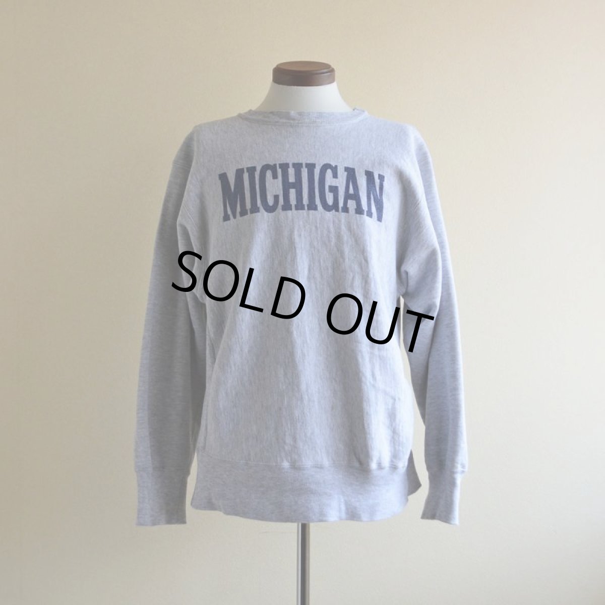 画像1: 1980s Champion リバースウィーブスウェット　 MICHIGAN染み込み　 表記L  (1)