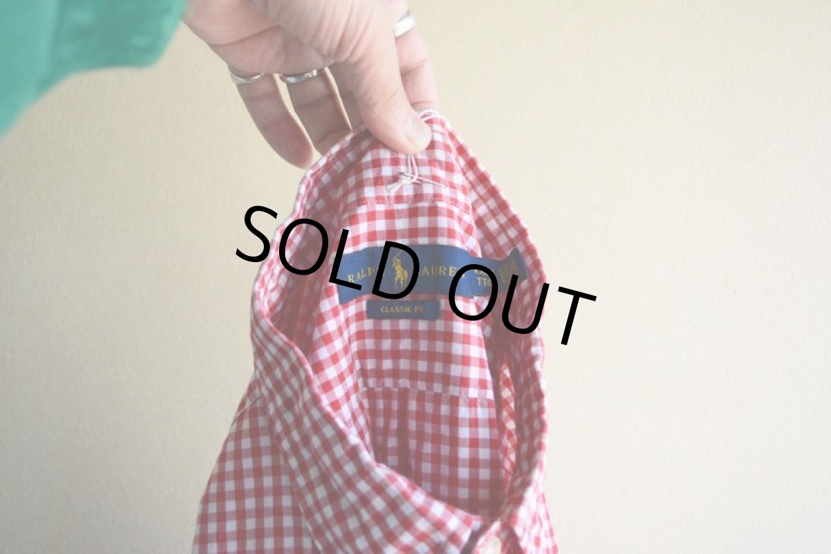 画像5: RalphLauren ボタンダウンシャツ　 ギンガムチェック　 表記XXL  (5)