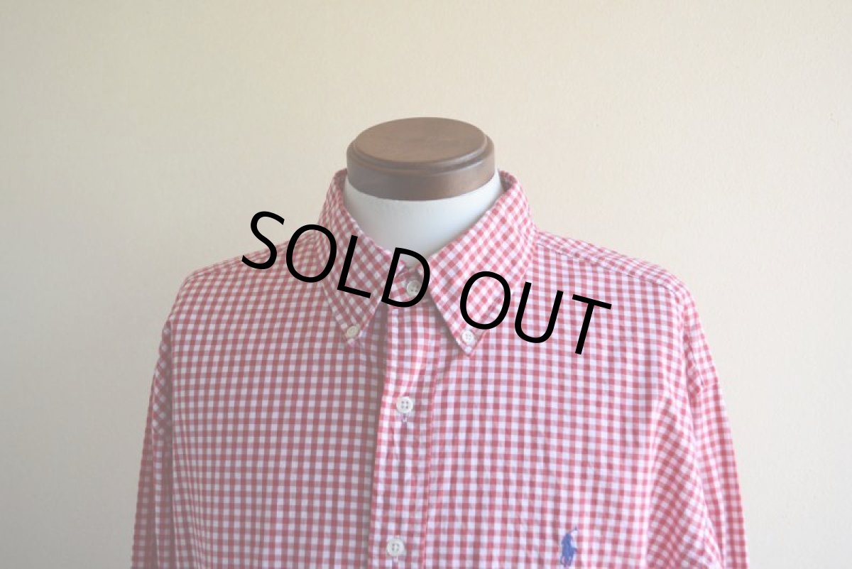 画像6: RalphLauren ボタンダウンシャツ　 ギンガムチェック　 表記XXL  (6)