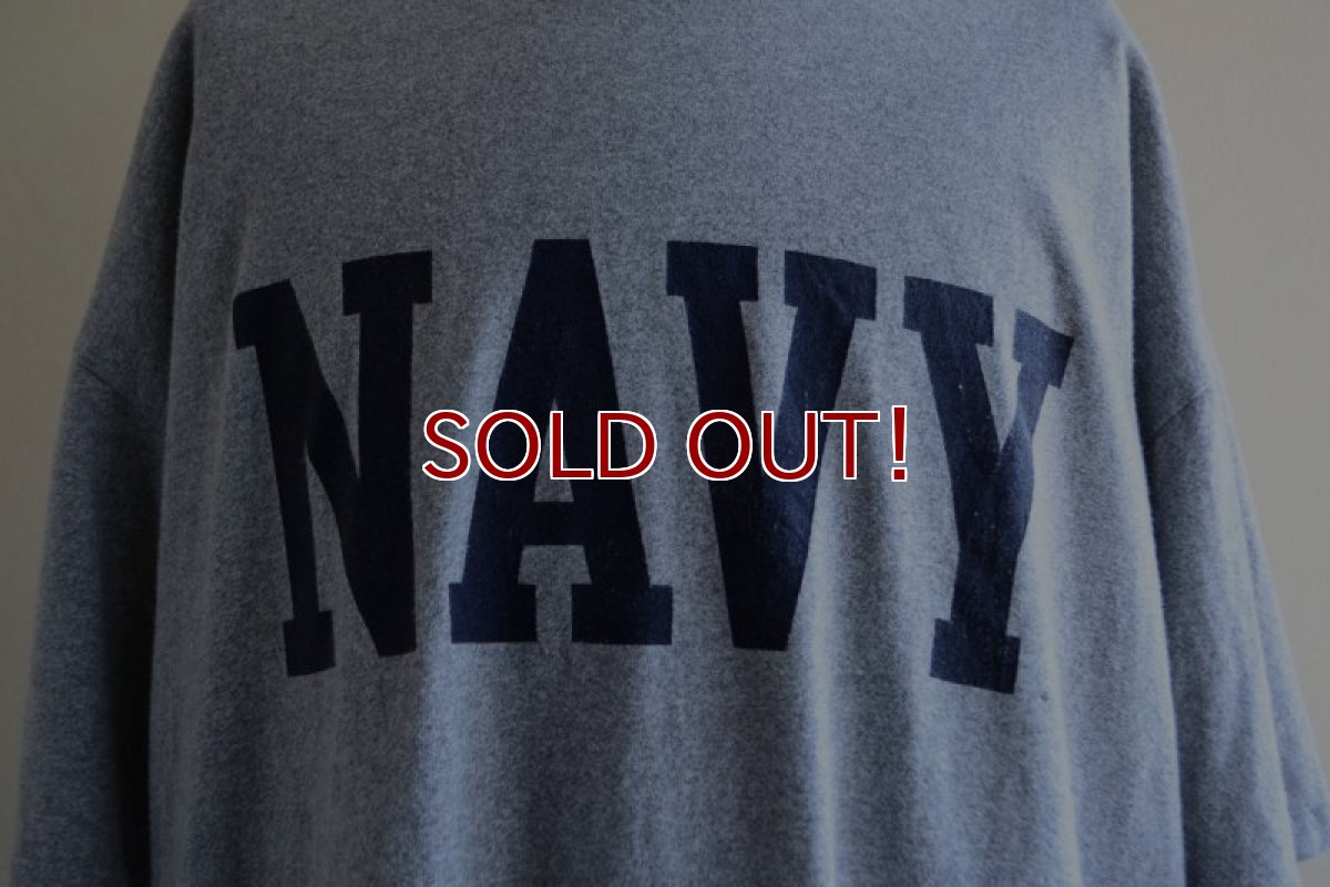 画像8: 1990s The Cotton Exchange US.NAVYロゴ プリントTシャツ　 表記XXL  (8)