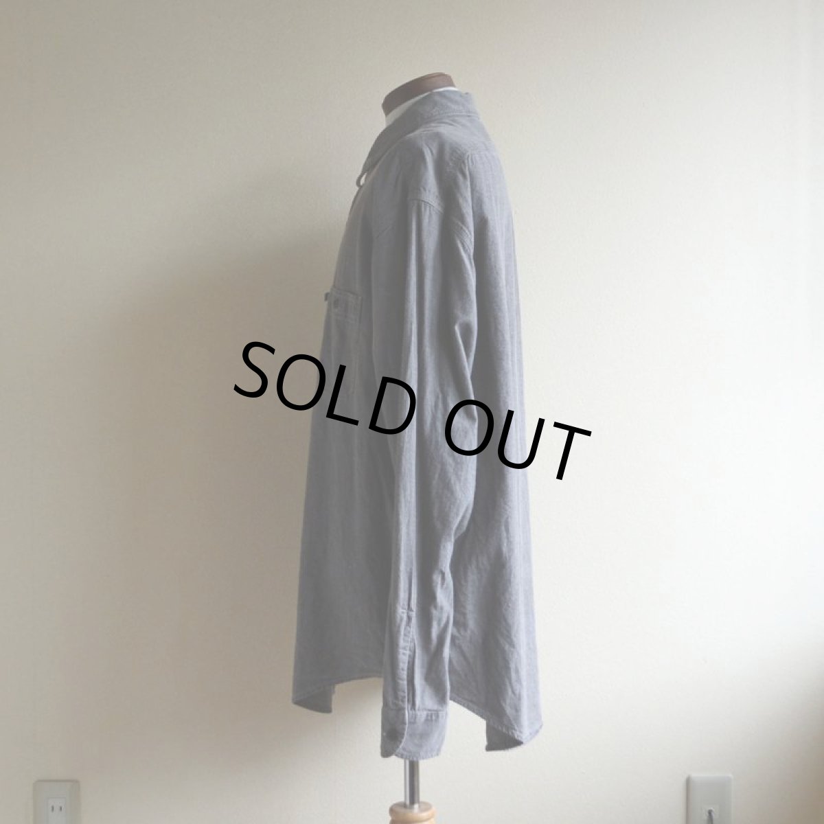 画像4: POLO JEANS Co. ブラックシャンブレーシャツ　 表記XL  (4)