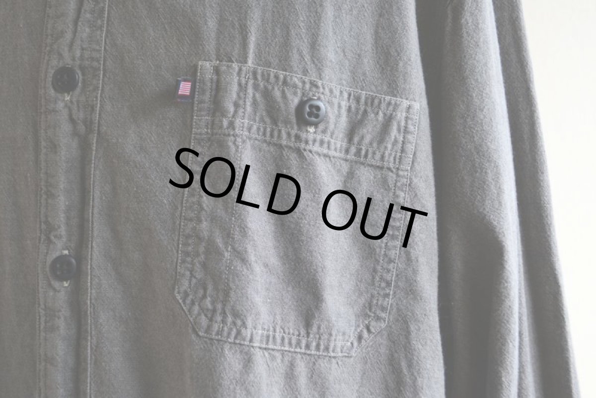 画像8: POLO JEANS Co. ブラックシャンブレーシャツ　 表記XL  (8)