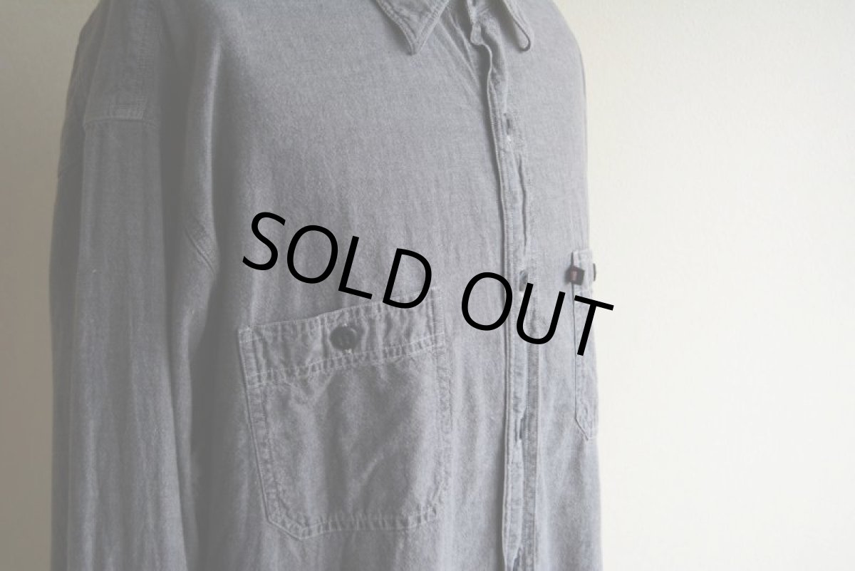 画像13: POLO JEANS Co. ブラックシャンブレーシャツ　 表記XL  (13)