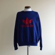 画像1: 1980s〜 adidas トレフォイルロゴ刺繍スウェット　<br>実寸L<br> (1)